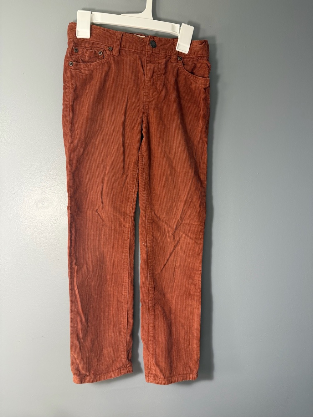Crewcuts boys 7 slim stretch Corduroy Pants in Rust